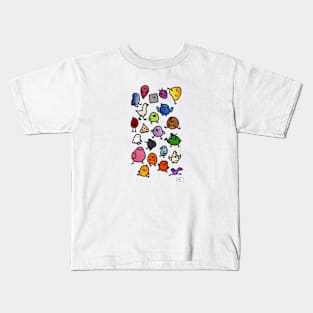 Bird Menagerie Doodle Kids T-Shirt